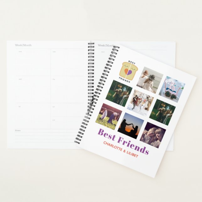 BFF Photo Collage Gift Peanutbutter Jelly Sandwich Planner (Display)