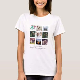 BFF Photo Collage Jellyfish Octopus Custom Gift T-Shirt