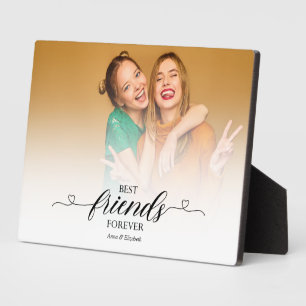 BFF Photo Gift Besties Best Friends Modern Trendy Plaque
