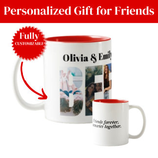 BFF Photo Two-Tone Mug – Personalised Gift