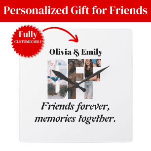 BFF Photo Wall Clock – Personalized Gift