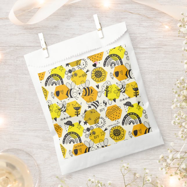BFF Queen Bee Gifts For Besties Save The Bees Favour Bags (Clipped)