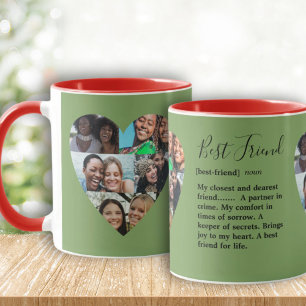 BFF Quote Photo Heart Collage Colourful Mug