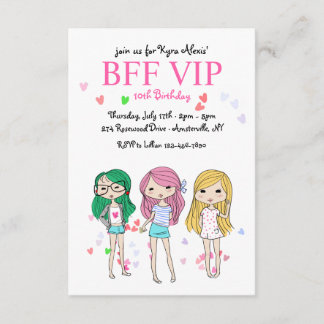 BFF VIP Birthday Party Invitation