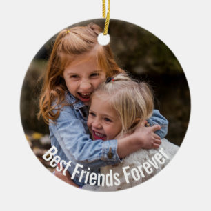 BFF With Your Photo Ceramic Tree Decoration