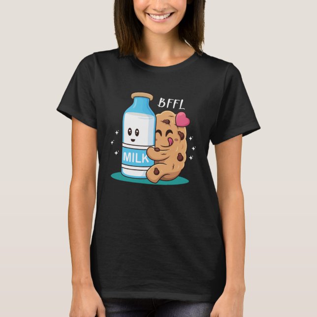 BFFL Best Friend 4 Life Biscuit Hugging Milk ON BA T-Shirt (Front)