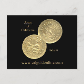 BG-435 "Arms of California" Postcard