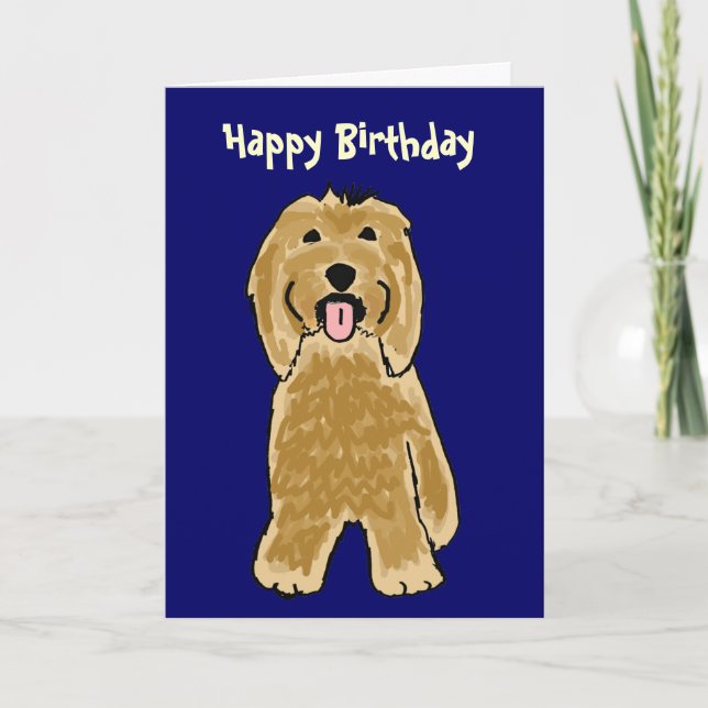 BG- Bearded Collie Birthday Card (Front)