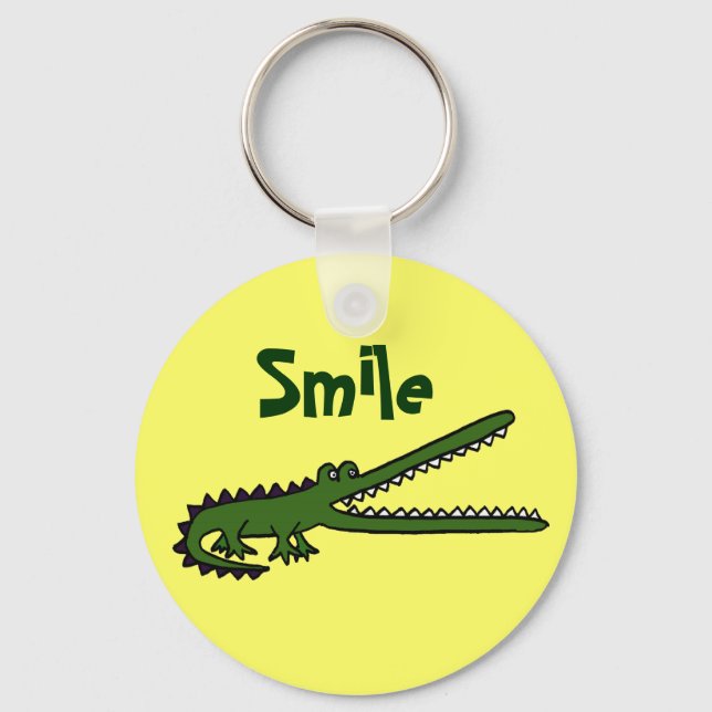 BG- Funny Smiling Crocodile Keychain (Front)