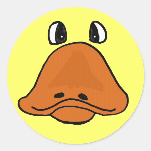 BG- Hilarious Cartoon Duck Face Sticker (Front)