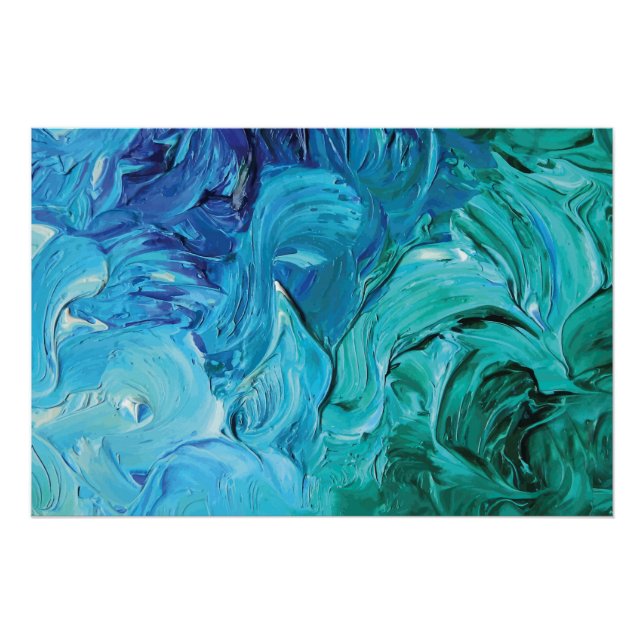 BG Painted Fine Art Abstract Design Art Background Poster (Front)