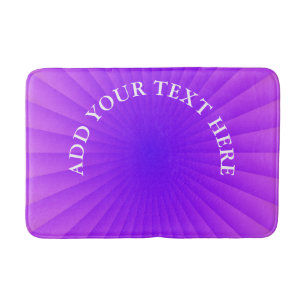 BG RAYS - blue pink + your text & ideas Bath Mat