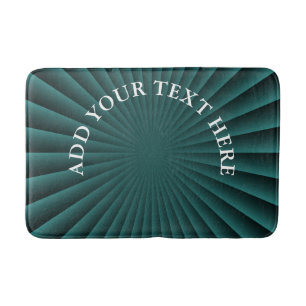 BG RAYS - dark green + your text & ideas Bath Mat