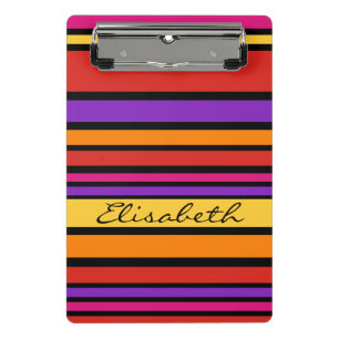 BG Stripes Pattern coloured I + your back & idea Mini Clipboard