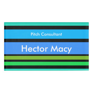 BG Stripes Pattern coloured II + your back & idea Name Tag
