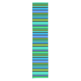 BG Stripes Pattern coloured II + your backgr. Short Table Runner