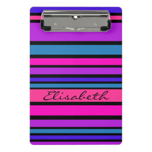 BG Stripes Pattern coloured III + your back & idea Mini Clipboard