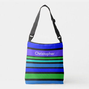 BG Stripes Pattern coloured IV + your back & idea Crossbody Bag