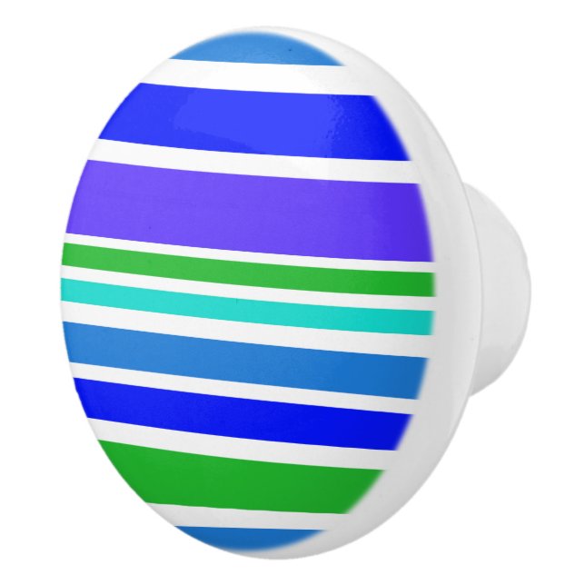 BG Stripes Pattern coloured IV + your background Ceramic Knob (Right)