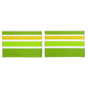 BG Stripes Pattern coloured V + your back & idea Pillowcase