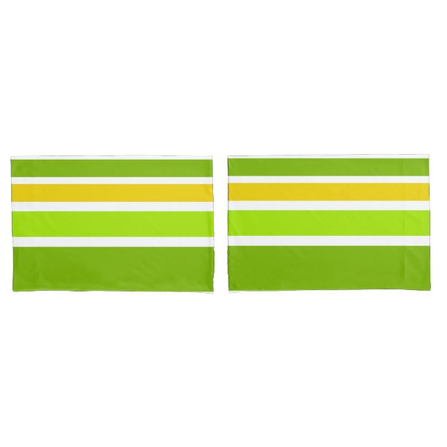 BG Stripes Pattern coloured V + your back & idea Pillowcase (Front-Set)
