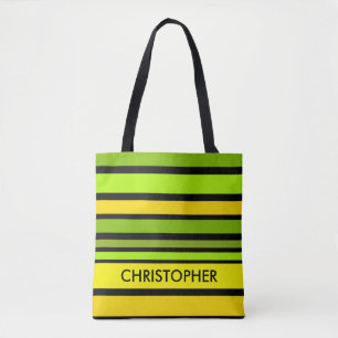 BG Stripes Pattern coloured V + your back & idea Tote Bag