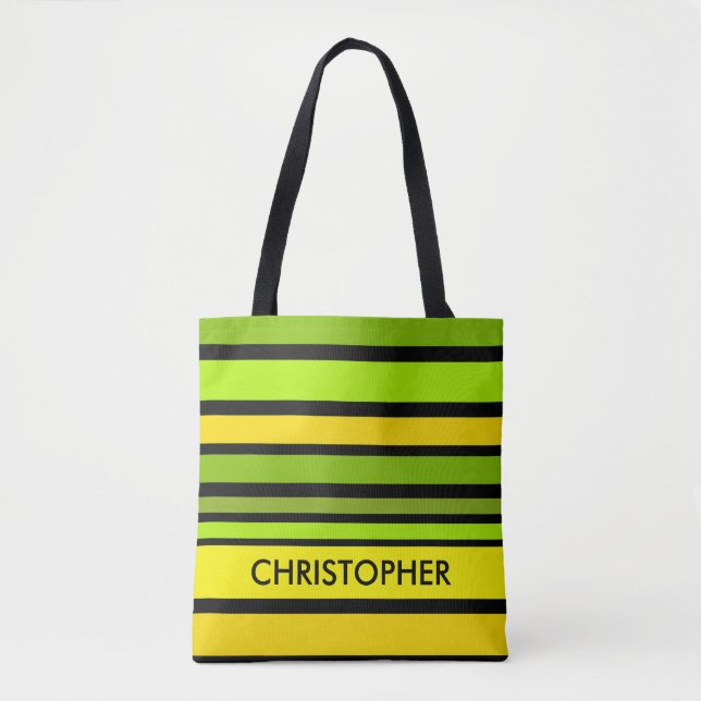 BG Stripes Pattern coloured V + your back & idea Tote Bag (Front)