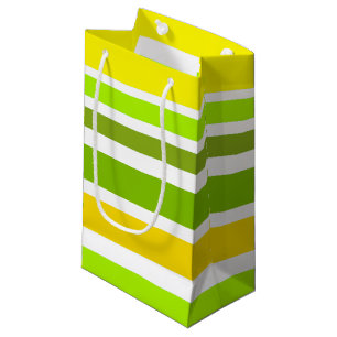 BG Stripes Pattern coloured V + your background Small Gift Bag