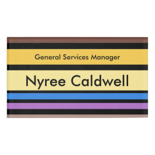 BG Stripes Pattern coloured VI + your back & idea Name Tag