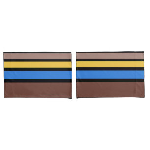 BG Stripes Pattern coloured VI + your back & idea Pillowcase