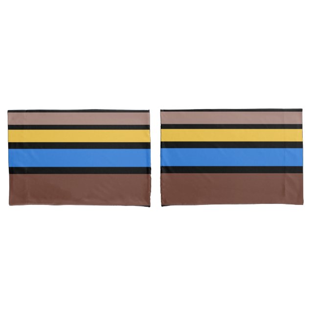 BG Stripes Pattern coloured VI + your back & idea Pillowcase (Front-Set)