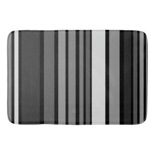 BG Stripes Pattern coloured VII + your backgr. Bath Mat