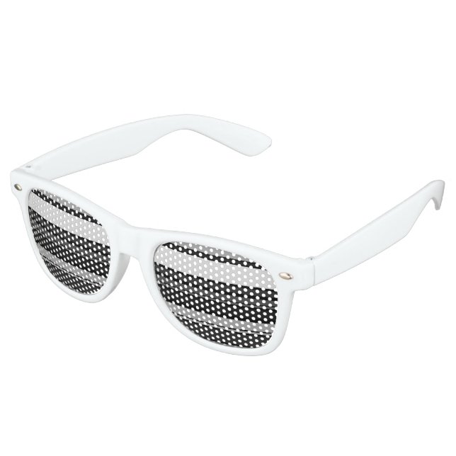 BG Stripes Pattern coloured XI + your background Retro Sunglasses (Angled)