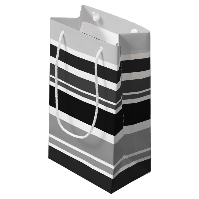 BG Stripes Pattern coloured XI + your background Small Gift Bag (Front Angled)