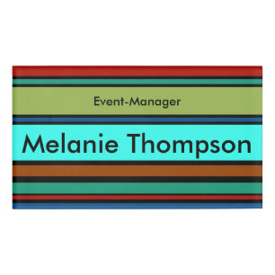 BG Stripes Pattern coloured XII + your back & idea Name Tag