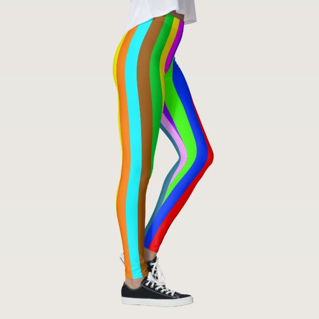 BG Stripes Pattern multicolored turned Leggings (Right)