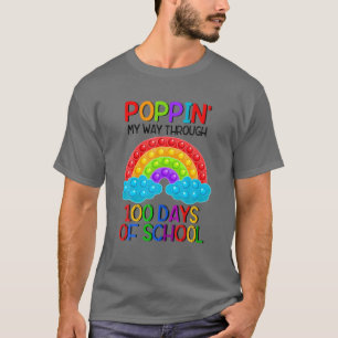 Bgl3 Poppin My Way Through 100 Days Of School Popi T-Shirt