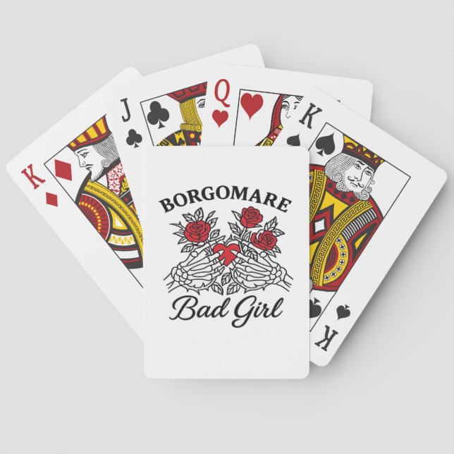 Bgm Bad Girl II Classic - Skeleton Heart Hands  Playing Cards (Back)