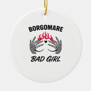 Bgm Bad Girl II - Skeleton Heart Hands   Ceramic Tree Decoration