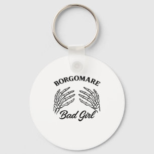 Bgm Bad Girl II Skeleton Heart Hands Edgy Vibe Key Ring