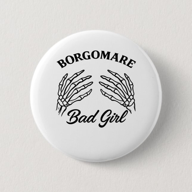Bgm Bad Girl - Skeleton Heart Hands  6 Cm Round Badge (Front)