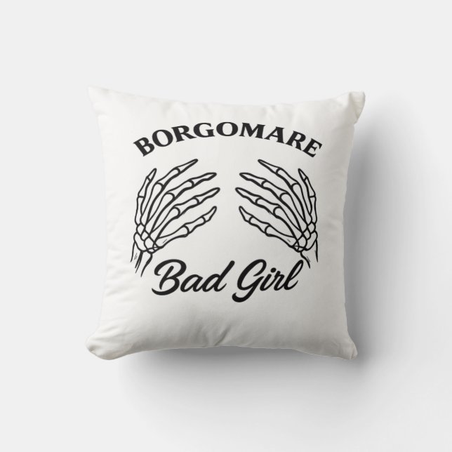 Bgm Bad Girl - Skeleton Heart Hands  Cushion (Front)