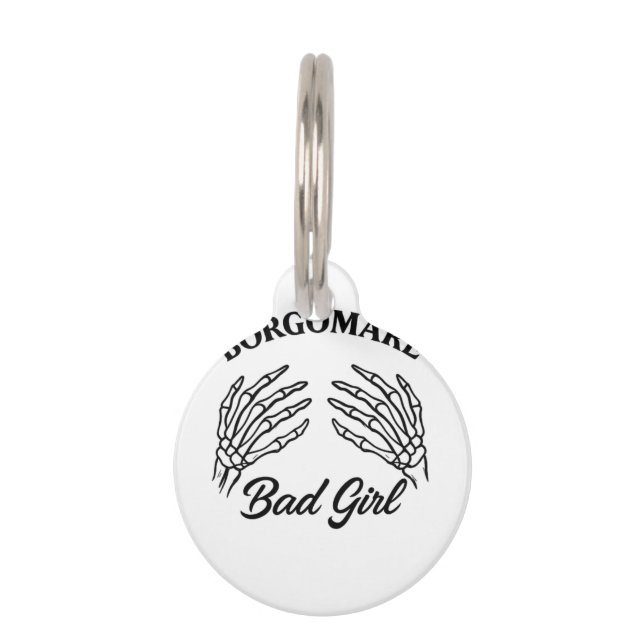Bgm Bad Girl - Skeleton Heart Hands  Pet Tag (Front)