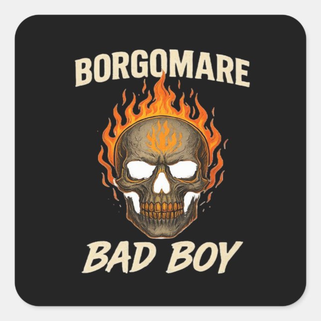 Bgm Bad  - Skeleton Hands Heart Square Sticker (Front)