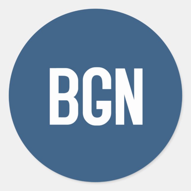 BGN Sticker (Front)