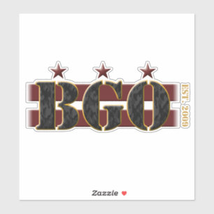BGO Logo Vinyl Sticker (8" x 8" transparent)