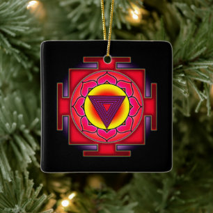 Bhairavi Yantra Ceramic Ornament