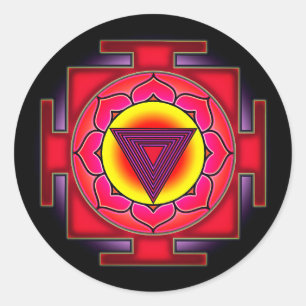 Bhairavi Yantra Classic Round Sticker