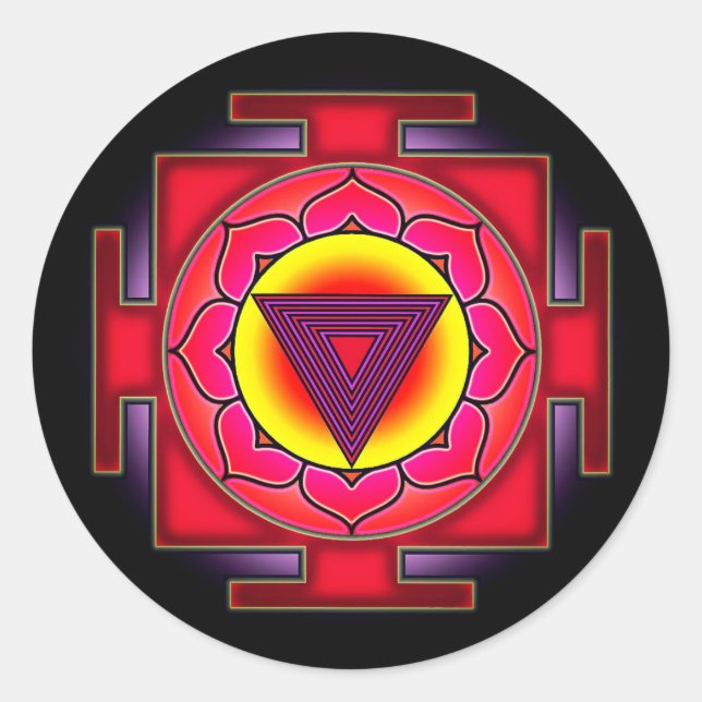 Bhairavi Yantra Classic Round Sticker (Front)