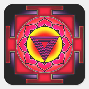 Bhairavi Yantra Square Sticker